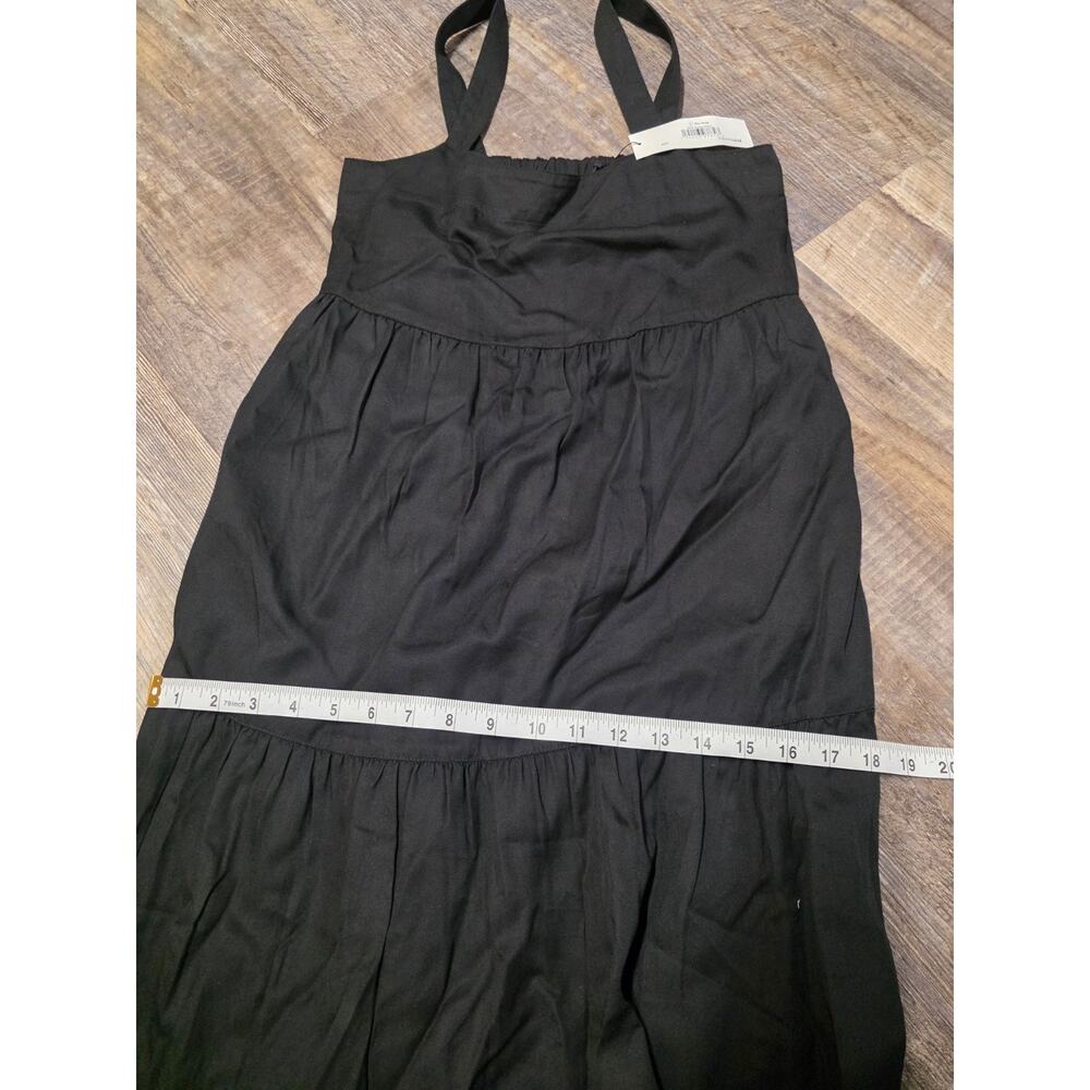 The Drop Dress Womens XXS Black Britt Tiered Maxi Tent Tencel NWT - Picture 4 of 7